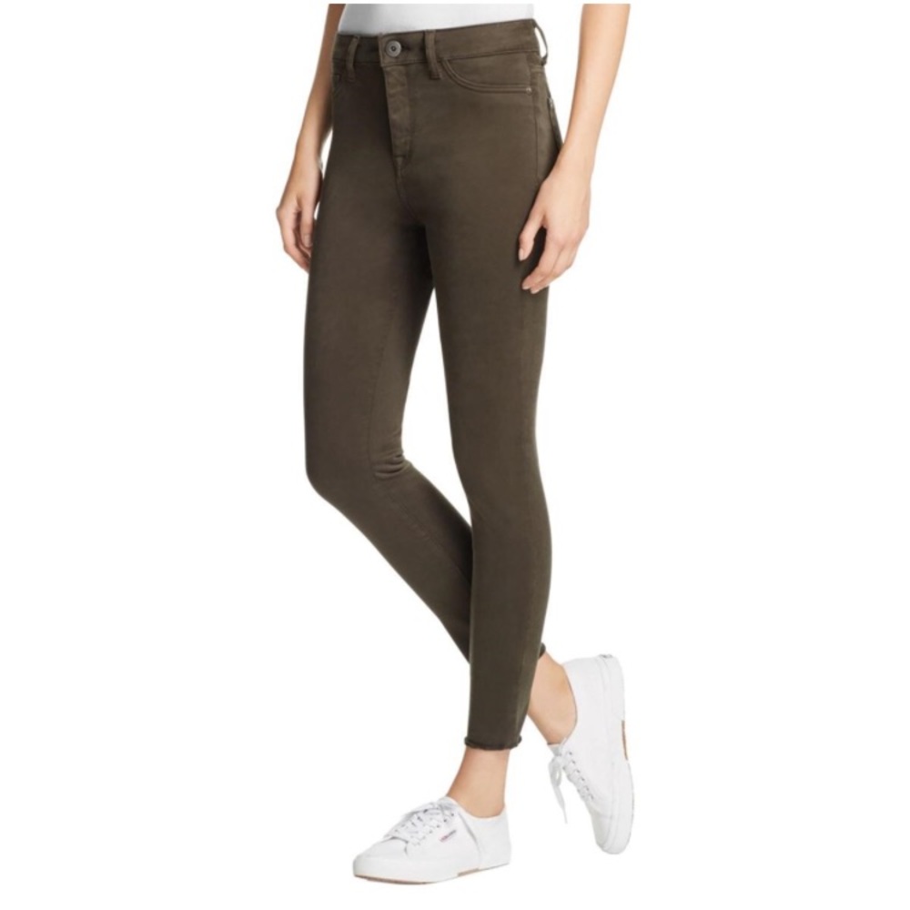 DL1961 Trimtone Green Ankle Jean